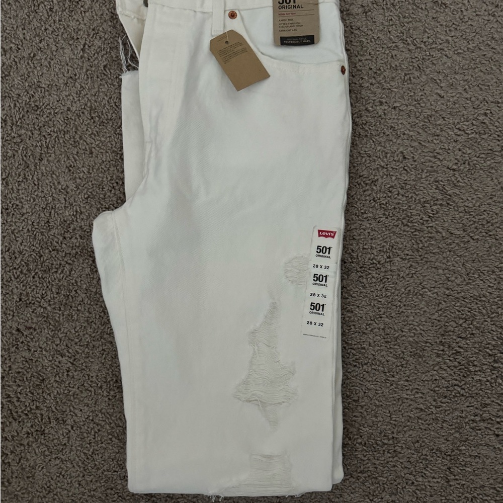 Levi's Women’s White 501 Original Fit Jeans